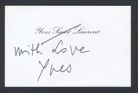 yves saint laurent photo jeune|yves saint laurent autograph.